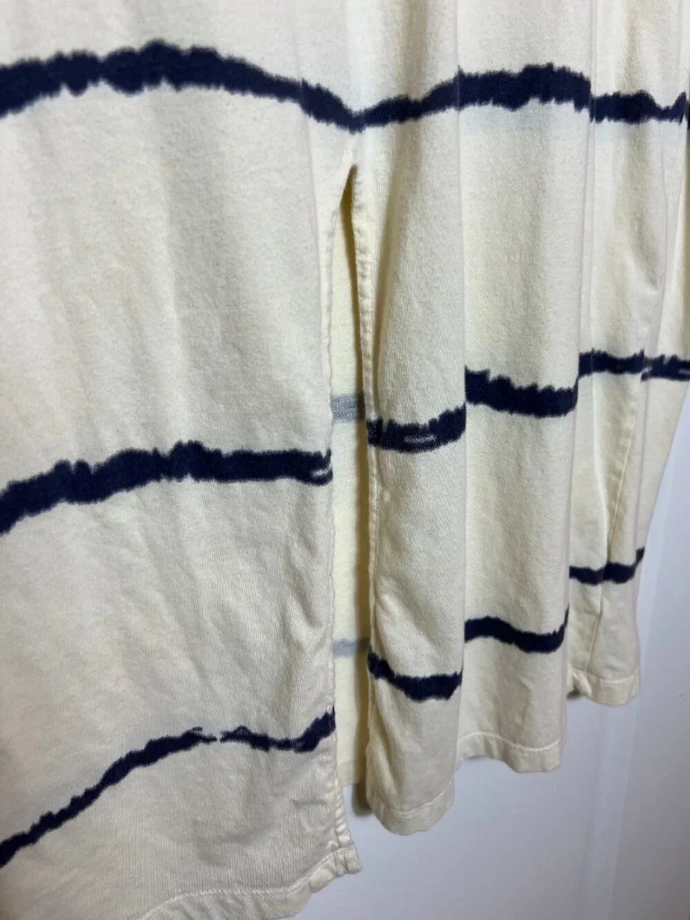 WVN For You Boho Cream Tie Dye Striped Organic Cotton Sleeveless Maxi Dress | M